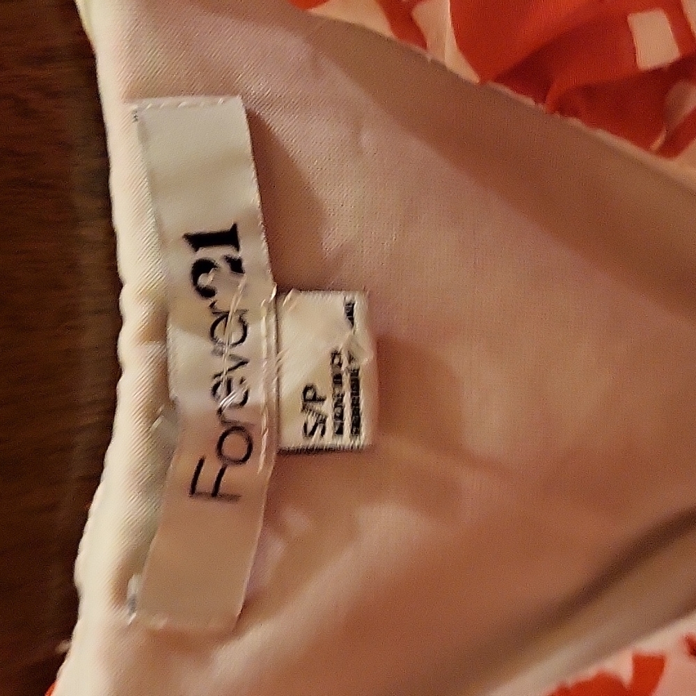 Forever 21 size small dress orange & white - Picture 4 of 4